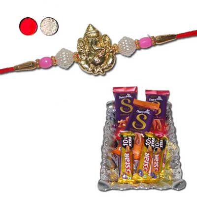 "Rakhi with Chocos - code RN14 - Click here to View more details about this Product